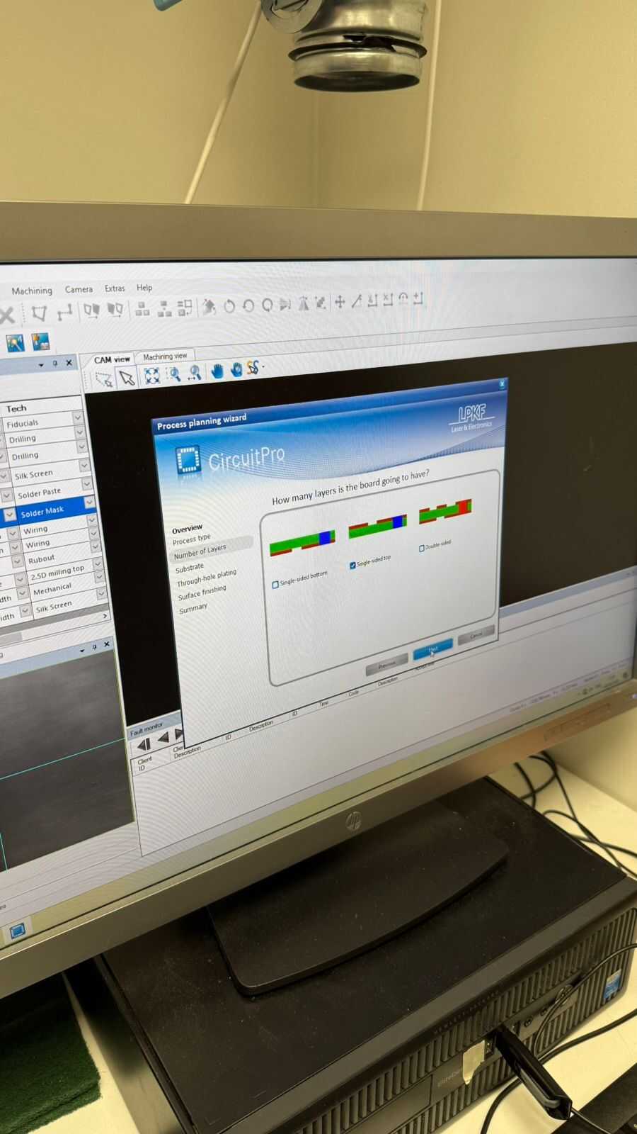 Board's layers choosing